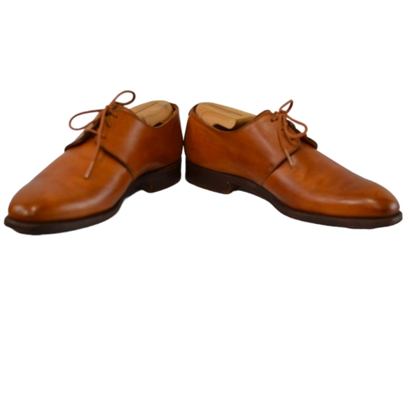 POLO RALPH LAUREN Benchmade in England by Crockett & Jones Light Brown Derby 8 D - Picture 7 of 12